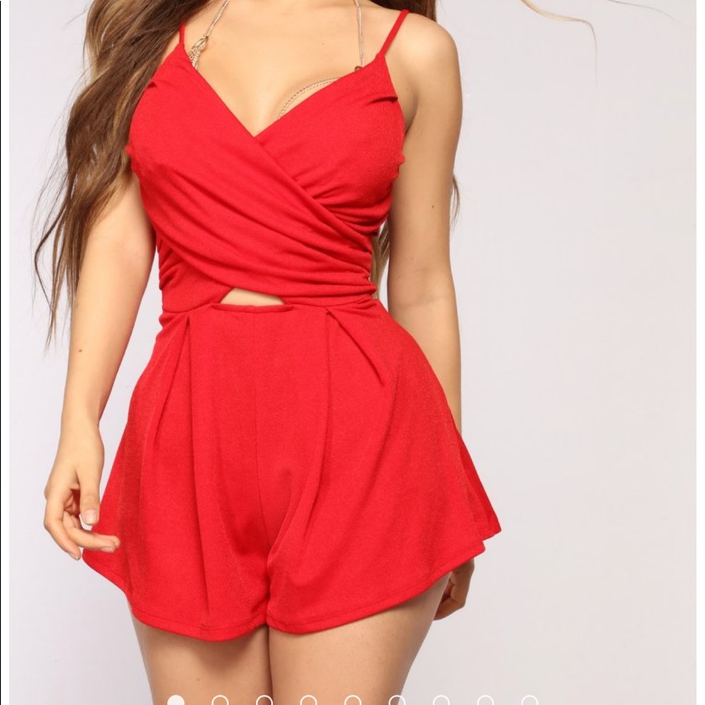 Can’t help myself romper - Tomato
